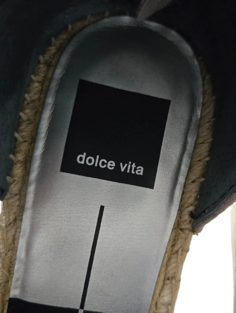 🤍 NIB Dolce Vita Smoke Suede Espadrille Platform Wedge Sandals Size 8.5